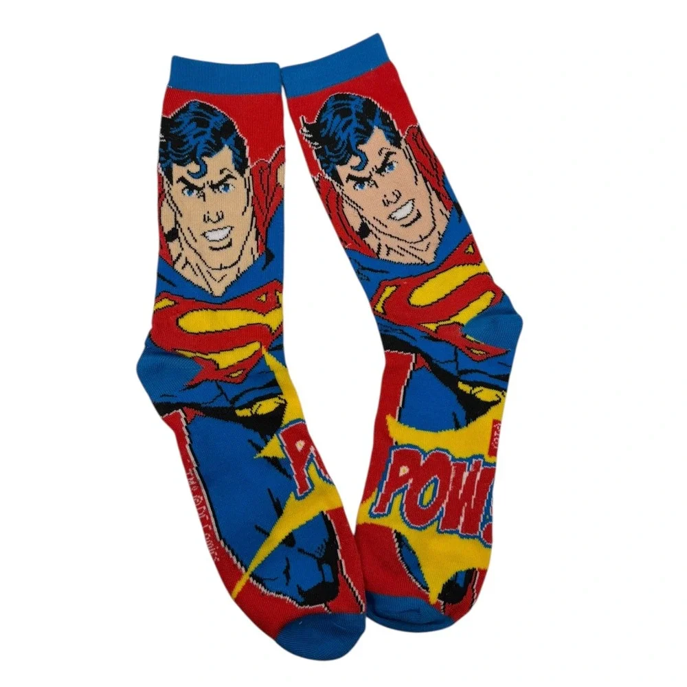 Superman Socks Comic Book POWER Crew Socks Novelty‎ Socks 510